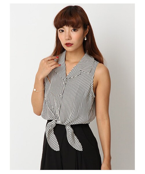 LIPSERVICE（リップサービス）の「クロップドシャツ（トップス・レディース・サックス/インディゴ/ブラック・FREE）」の11枚目の写真