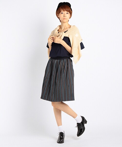 RAY CASSIN（レイカズン）の「レジメンフレアスカート（スカート・グリーン/レッド・FREE）」の7枚目の写真