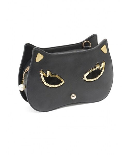 Honey Salon（ハニーサロン）の「Honey catバッグ（バッグ・レディース・ブラック/レオパード・Free）」の3枚目の写真