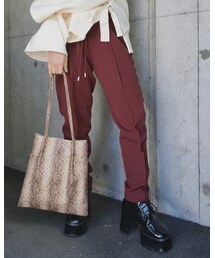 A.D.G | Center Press Tapered Pants (red brown)(その他パンツ)