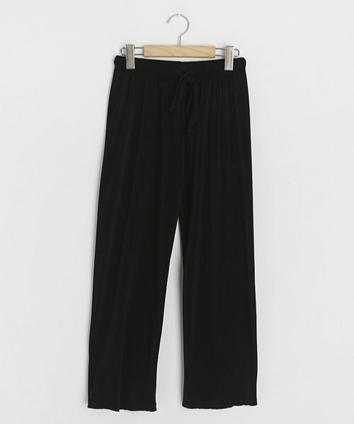 DHOLIC（ディーホリック）の「リブワイドパンツ（その他パンツ・レディース・グリーン/イエロー/ピンク/ブルー/ブラック・FREE）」の2枚目の写真