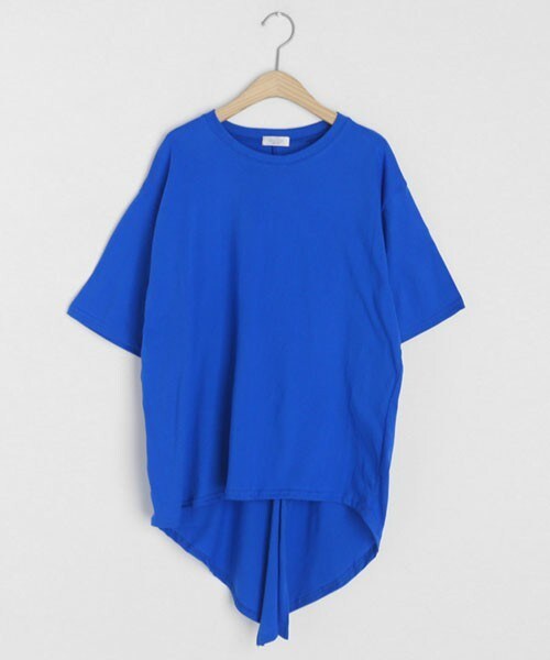 DHOLIC（ディーホリック）の「バックスリットルーズTシャツ（Tシャツ/カットソー・レディース・ホワイト/ブルー/ブラック/ベージュ・FREE）」の4枚目の写真