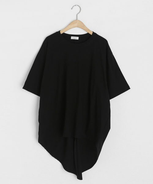 DHOLIC（ディーホリック）の「バックスリットルーズTシャツ（Tシャツ/カットソー・レディース・ホワイト/ブルー/ブラック/ベージュ・FREE）」の2枚目の写真