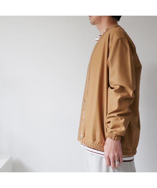 Curly（カーリー）の「CURLY | カーリー | BRIGHT CARDE  Kersey｜カーディガン| 201-34031SD｜SIZE2　SIZE3｜BEIGE（カーディガン/ボレロ・メンズ・その他）」の6枚目の写真