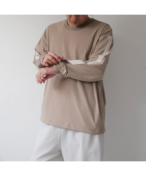 Curly（カーリー）の「CURLY カーリー | KIPS LS TEE｜201-34032｜SIZE2・3｜BEIGE（Tシャツ/カットソー・メンズ・その他）」の3枚目の写真