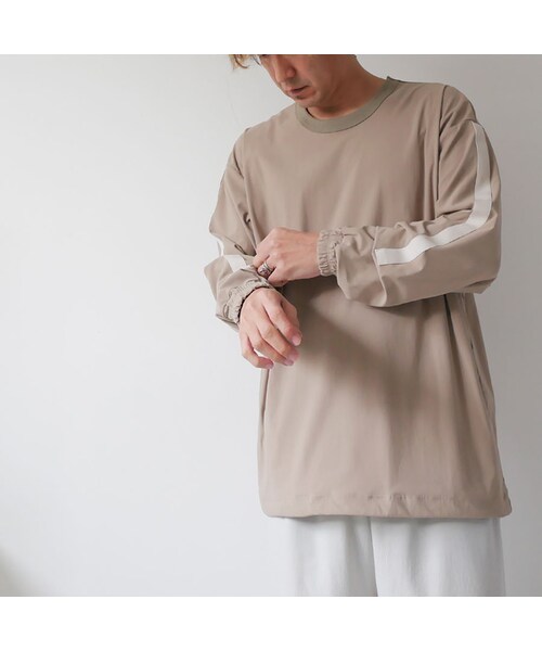 Curly（カーリー）の「CURLY カーリー | KIPS LS TEE｜201-34032｜SIZE2・3｜BEIGE（Tシャツ/カットソー・メンズ・その他）」の2枚目の写真