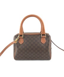 ✨️美品✨️ ヴィンテージ セリーヌ マカダム ミニ ボストン バッグ 2WAY レディース] ヴィンテージ セリーヌ マカダム柄 2Way ミニ