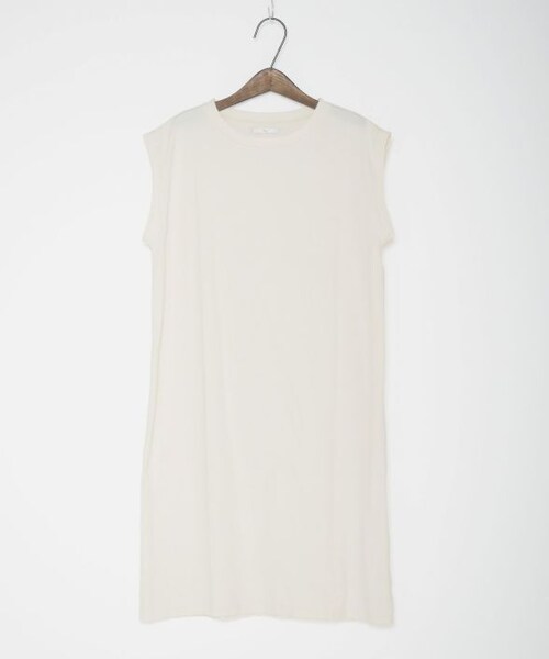 Crisp（クリスプ）の「スリーブレススリットTシャツ[c1s2654]（Tシャツ/カットソー・レディース・アイボリー/カーキ・FREE）」の3枚目の写真