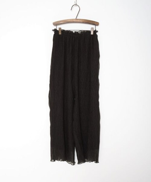Crisp（クリスプ）の「クレープシアーパンツ[c2k2693]（その他パンツ・レディース・ピンクベージュ/アイボリー/グレー/ブラック/ブラウン・FREE）」の6枚目の写真