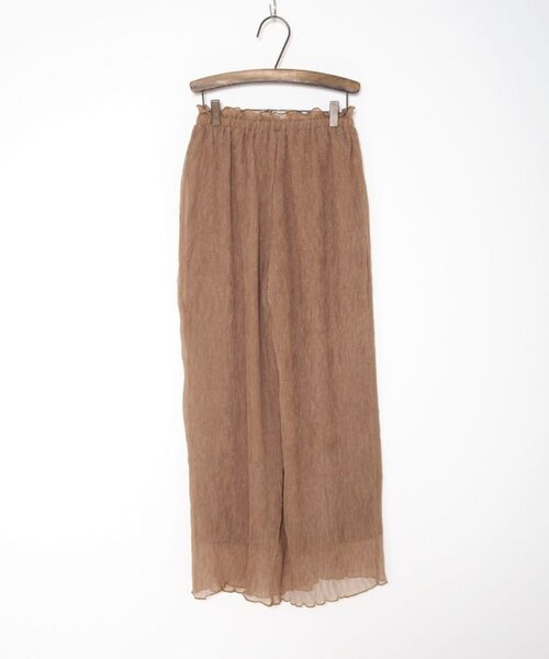 Crisp（クリスプ）の「クレープシアーパンツ[c2k2693]（その他パンツ・レディース・ピンクベージュ/アイボリー/グレー/ブラック/ブラウン・FREE）」の9枚目の写真