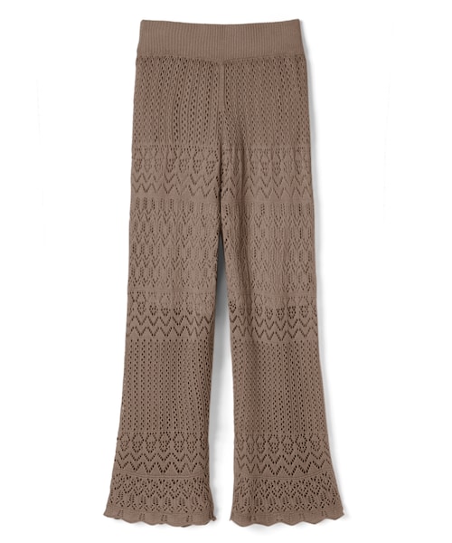 GRL（グレイル）の「クロシェ編みフレアパンツ（その他パンツ・レディース・ベージュ/モカ・M）」の2枚目の写真