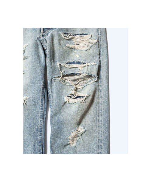 MINEDENIM L.Straight 5pocket USSダメージ30