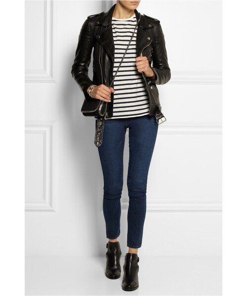 BLK DNM（ブラックデニム）の「BLK DNM 8 leather biker jacket（ライダースジャケット・レディース・Black・x small/small/medium/large）」の2枚目の写真