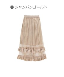 Bobon21 | 2層シースルーレイヤードスカート-全2色-(スカート)