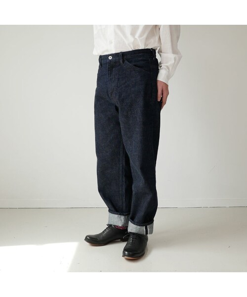その他セレクト（ソノタセレクト）の「brassband｜ブラスバンド｜ STANDARD DENIM PANTS｜スタンダードデニムパンツ｜ INDIGO O.W ｜Men's（デニムパンツ・メンズ・その他）」の2枚目の写真