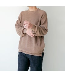 Curly | CURLY | カーリー |ASSEMBLY CREW KNIT ｜201-35011｜GREIGE｜SIZE2　SIZE3(ニット/セーター)
