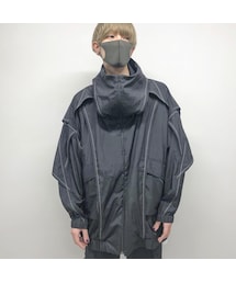 BALMUNG バルムング　重ねナイロンジャージ　黒 BALMUNG（バルムング）の「BALMUNG / 重ねナイロンジャージ / 黒