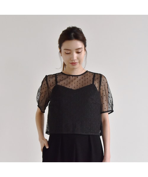 kaene バックリボンレースミックスオールインワン kaene（カエン）の「100586 / バックリボンレースミックス