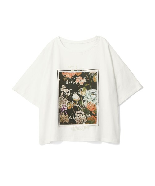 GRL（グレイル）の「花柄プリントTシャツ（Tシャツ/カットソー）」 - WEAR