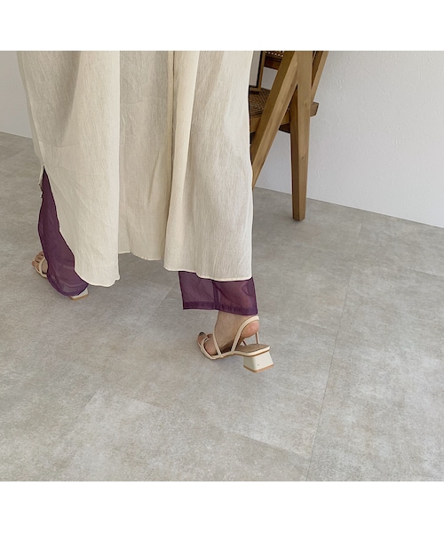 Lavish Gate（ラヴィッシュゲート）の「bottoms-04024　日本製　シアーパンツ　パープル　ベージュ（その他パンツ・レディース・その他）」の5枚目の写真