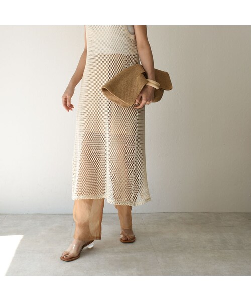 Lavish Gate（ラヴィッシュゲート）の「bottoms-04024　日本製　シアーパンツ　パープル　ベージュ（その他パンツ・レディース・その他）」の3枚目の写真