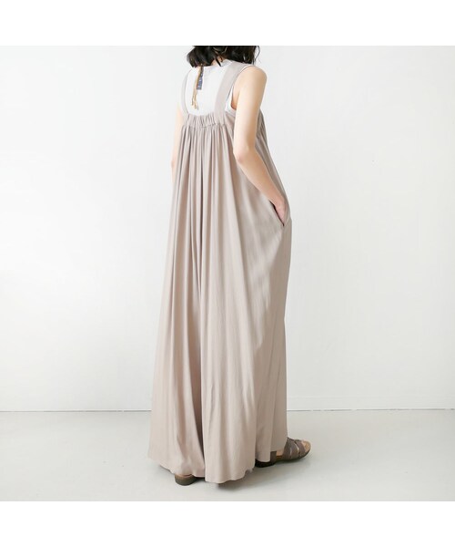 SACRA(サクラ)の「SACRA|サクラ |レーヨンシルクオールインワン|120213902|ASH KHAKI(つなぎ/オールインワン・レディース・その他)」の11枚目の写真