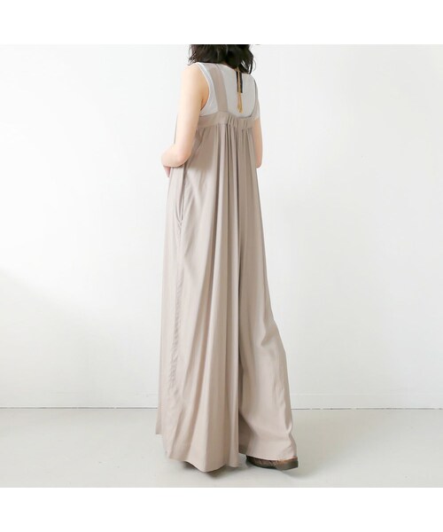 SACRA(サクラ)の「SACRA|サクラ |レーヨンシルクオールインワン|120213902|ASH KHAKI(つなぎ/オールインワン・レディース・その他)」の9枚目の写真