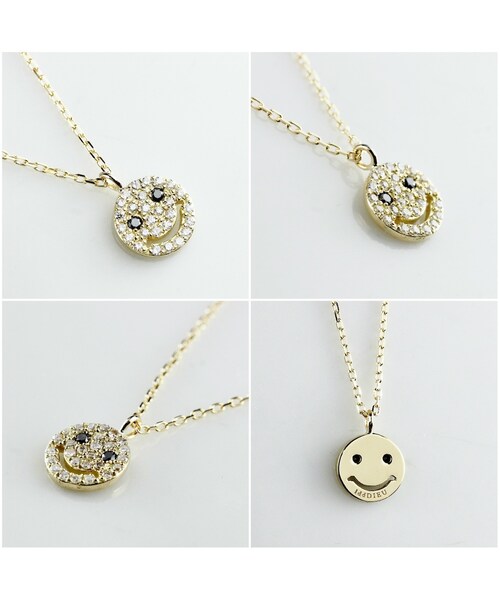 les desseins de DIEU(レデッサンドゥデュー)の「レ デッサン ドゥ デュー 975 スモール グリッター スマイル パヴェ ダイヤモンド ネックレス(ネックレス・レディース・ゴールド・40cm)」の2枚目の写真