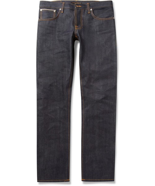 Nudie Jeans(ヌーディージーンズ)の「Nudie Jeans Grim Tim Slim-Fit Organic Dry Denim Jeans(デニムパンツ・メンズ・Blue・28W 32L/30W 32L/31W 32L/32W 32L/33W 32L/34W 32L/36W 32L/38W 32L/32W 34L/33W 34L/34W 34L/36W 34L/38W 34L)」の1枚目の写真