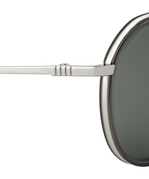 THOM BROWNE（トムブラウン）の「Thom Browne Round Aviator-Frame Acetate and Metal Mirrored Sunglasses（サングラス・メンズ・Silver・One Size）」の6枚目の写真