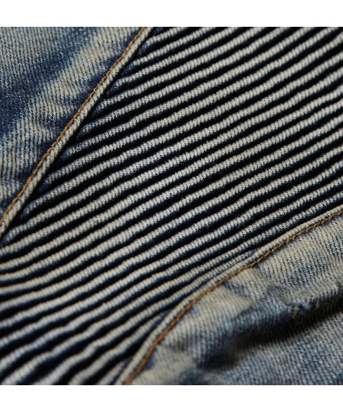 BALMAIN（バルマン）の「Balmain Regular-Fit Washed-Denim Biker Jeans（デニムパンツ・メンズ・BLACK/Blue・30/31/32/33/34/35）」の5枚目の写真