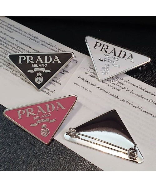 Handmade ハンドメイド の 3color プラ三角ロゴブローチ ブローチ コサージュ Wear