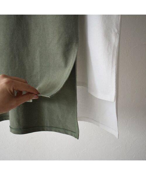 Lavish Gate（ラヴィッシュゲート）の「nh-tops-04035　日本製　クルーネック ノースリーブトップス　ホワイト　ピスタチオ　キャメル　チャコール（Tシャツ/カットソー・レディース・その他）」の15枚目の写真