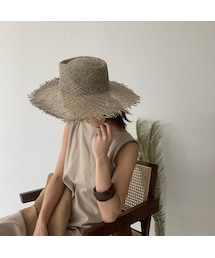 Lavish Gate | cap-02018　ポークパイ　フリンジ ストローハット(ハット)