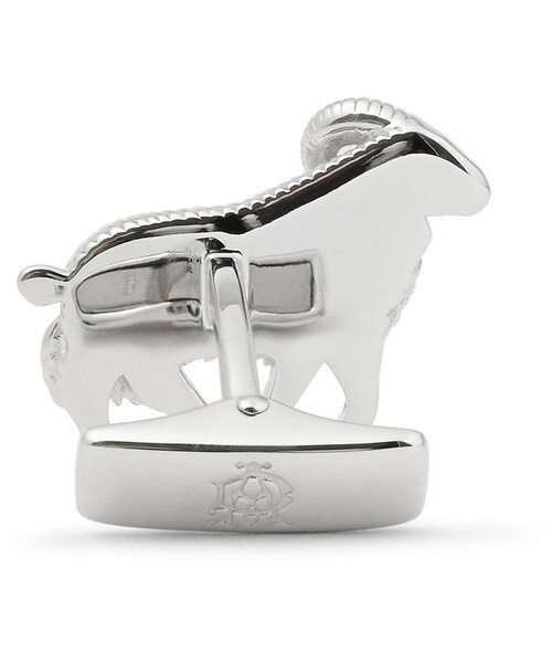 ALFRED DUNHILL シルバー カフリンクス Alfred Dunhill（-）の「Alfred Dunhill Ram Engraved Steel Cufflinks