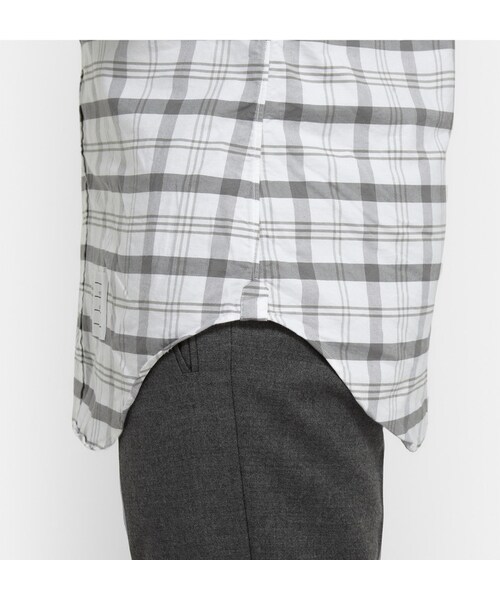 THOM BROWNE(トムブラウン)の「Thom Browne Plaid Cotton Oxford Shirt(シャツ/ブラウス・メンズ・Gray・1/3/4/2)」の5枚目の写真