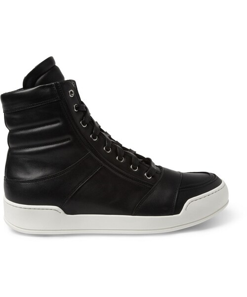 BALMAIN（バルマン）の「Balmain Leather High Top Sneakers（スニーカー・メンズ・Black・EU 40 (US 7)/EU 42 (US 9)）」の6枚目の写真