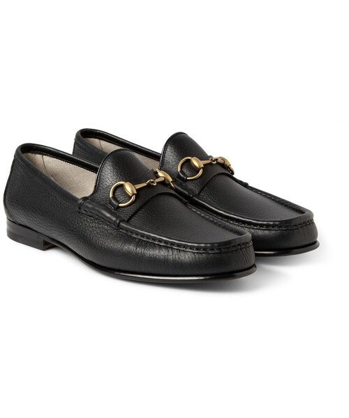 Gucci Horsebit Full-Grain Leather Loafers