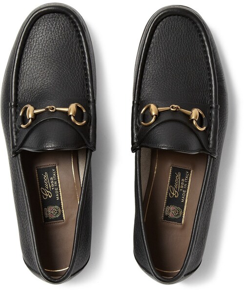 Gucci Horsebit Full-Grain Leather Loafers