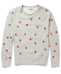 Acne Studios | Acne Studios College Dot Printed Cotton-Jersey Sweatshirt(スウェット)