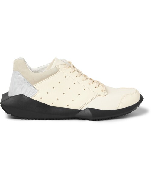 Rick Owens(リックオウエンス)の「Rick Owens adidas Panelled Leather and Fabric Sneakers(スニーカー・メンズ・White・UK 6 (US 7)/UK 7 (US 8)/UK 7.5 (US 8.5)/UK 8 (US 9)/UK 8.5 (US 9.5)/UK 9 (US 10)/UK 9.5 (US 10.5)/UK 10 (US 11)/UK 10.5 (US 11.5)/UK 11 (US 12)/UK 12 (US 13))」の3枚目の写真