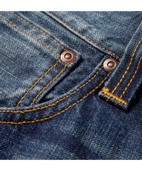 Nudie Jeans（ヌーディージーンズ）の「Nudie Jeans Steady Eddie Regular-Fit Washed-Denim Jeans（デニムパンツ・メンズ・Blue・28W 32L/30W 32L/31W 32L/38W 32L/32W 34L/34W 34L/36W 34L/38W 34L）」の5枚目の写真
