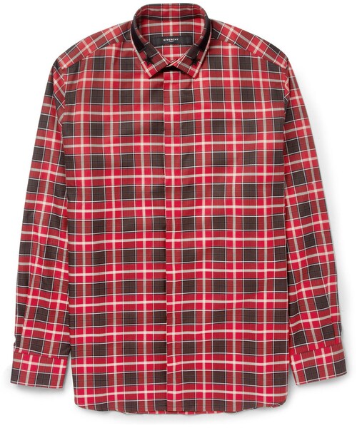 GIVENCHY(ジバンシイ)の「Givenchy Star-Trim Cotton Shirt(シャツ/ブラウス・メンズ・Red・EU 38 (UK/US 15)/EU 39 (UK/US 15.5)/EU 41 (UK/US 16)/EU 42 (UK/US 16.5)/EU 43 (UK/US 17))」の1枚目の写真