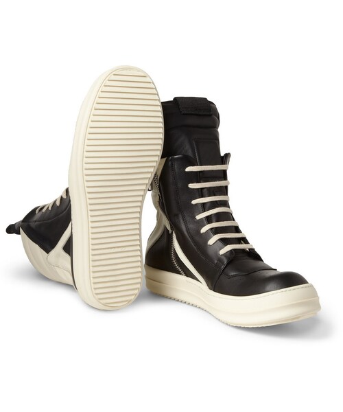 Rick Owens（リックオウエンス）の「Rick Owens Panelled Leather High Top Sneakers（スニーカー・メンズ・Black・EU 40 (US 7)/EU 41 (US 8)/EU 42 (US 9)/EU 43 (US 10)/EU 44 (US 11)/EU 45 (US 12)/EU 39 (US 6)）」の7枚目の写真