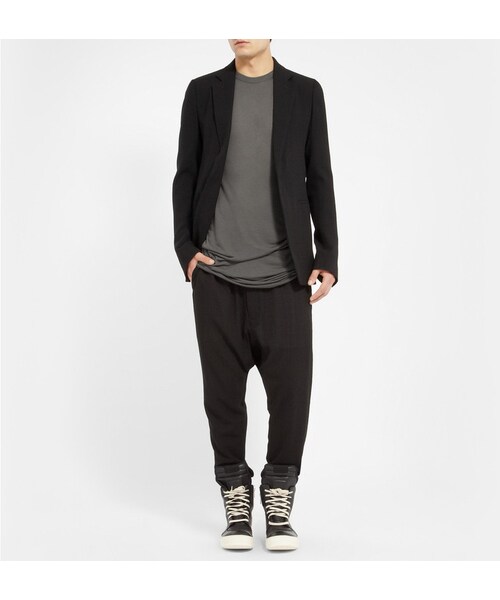 Rick Owens（リックオウエンス）の「Rick Owens Panelled Leather High Top Sneakers（スニーカー・メンズ・Black・EU 40 (US 7)/EU 41 (US 8)/EU 42 (US 9)/EU 43 (US 10)/EU 44 (US 11)/EU 45 (US 12)/EU 39 (US 6)）」の6枚目の写真