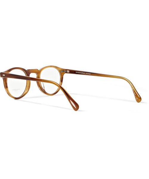 OLIVER PEOPLES（オリバーピープルズ）の「Oliver Peoples Gregory Peck Tortoiseshell Round-Frame Optical Glasses（メガネ・メンズ・Brown・One Size）」の2枚目の写真