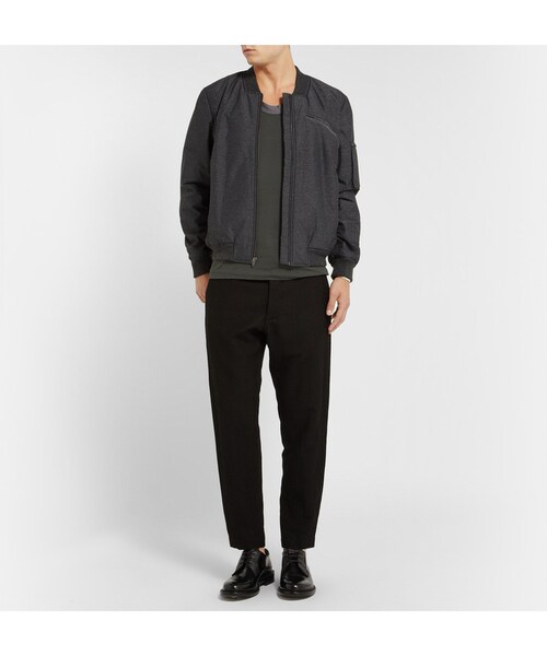 Sacai（サカイ）の「Sacai Contrast-Collar Cotton-Jersey T-Shirt（Tシャツ/カットソー・メンズ・Green・1/2/3/4）」の2枚目の写真