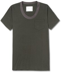 Sacai | Sacai Contrast-Collar Cotton-Jersey T-Shirt(Tシャツ/カットソー)