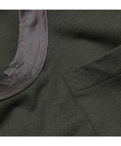 Sacai（サカイ）の「Sacai Contrast-Collar Cotton-Jersey T-Shirt（Tシャツ/カットソー・メンズ・Green・1/2/3/4）」の5枚目の写真