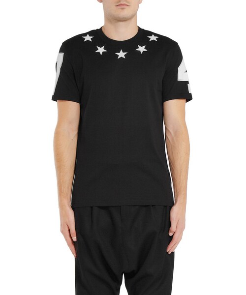 GIVENCHY（ジバンシイ）の「Givenchy Cuban-Fit Embroidered Star-Trim T-Shirt（Tシャツ/カットソー・メンズ・Black・XS/S/M/L/XL）」の6枚目の写真